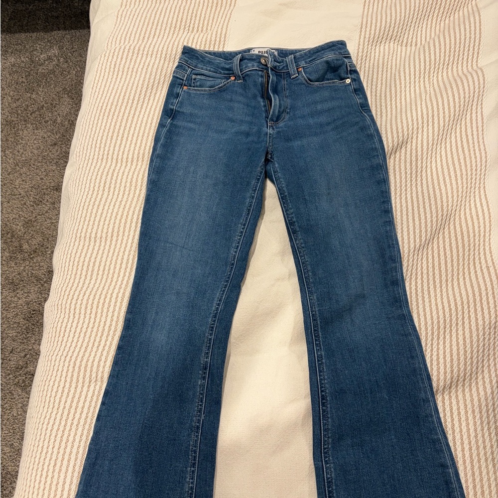 PAIGE Flare Jeans in Deep Blue